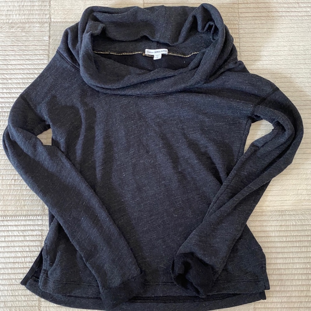 James Perse Long Sleeved Relax Funnel Neck Size 0